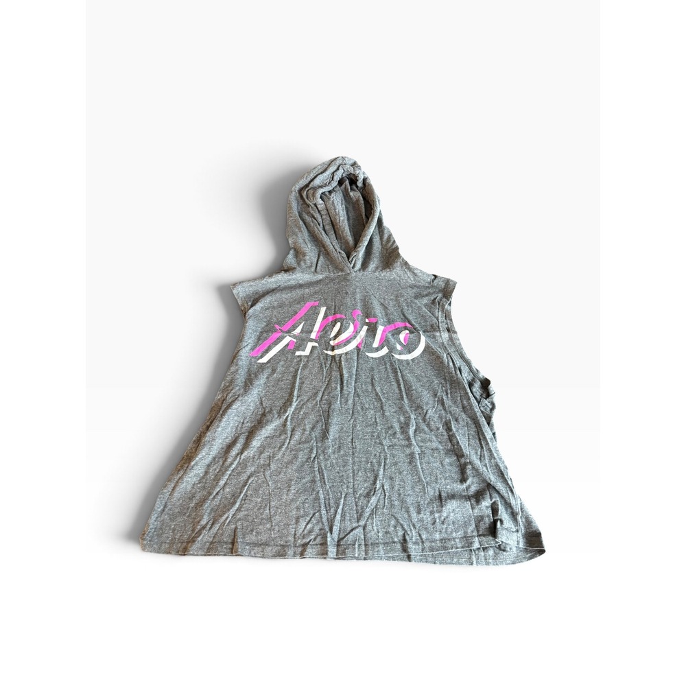 Aeropostale Sleeveless Hoodie XL Gray Graphic Muscle Tank Top
